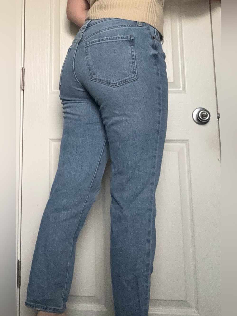 Old Navy Women's Straight Leg Jeans - Light Blue Wash